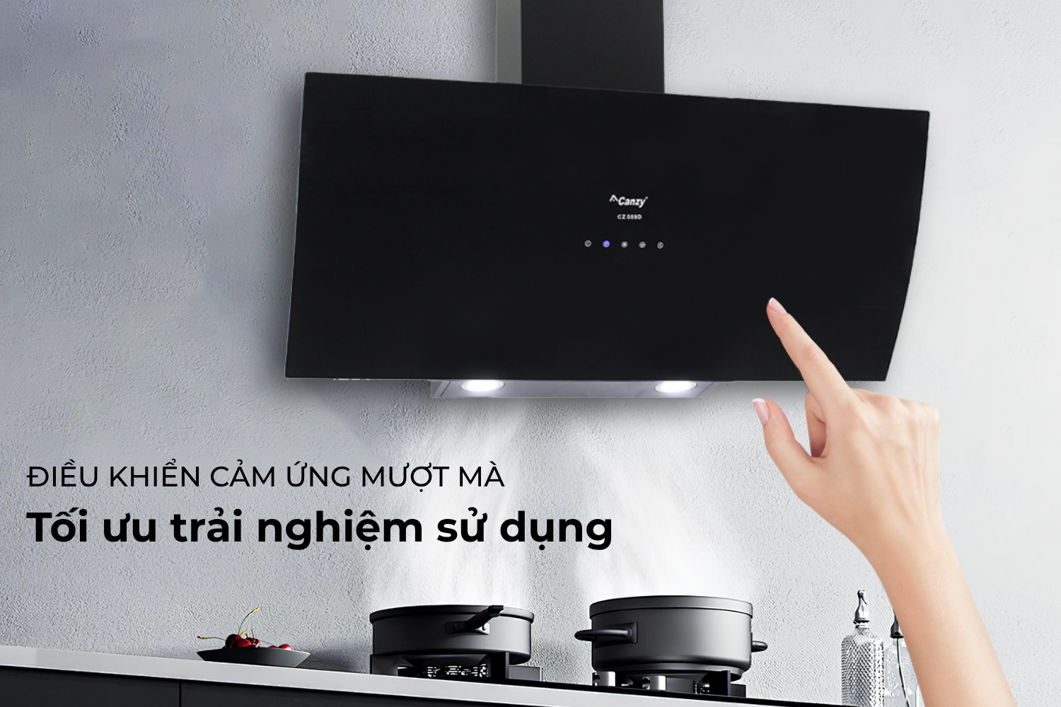 Máy Hút Mùi Kính Vát Canzy CZ 087D