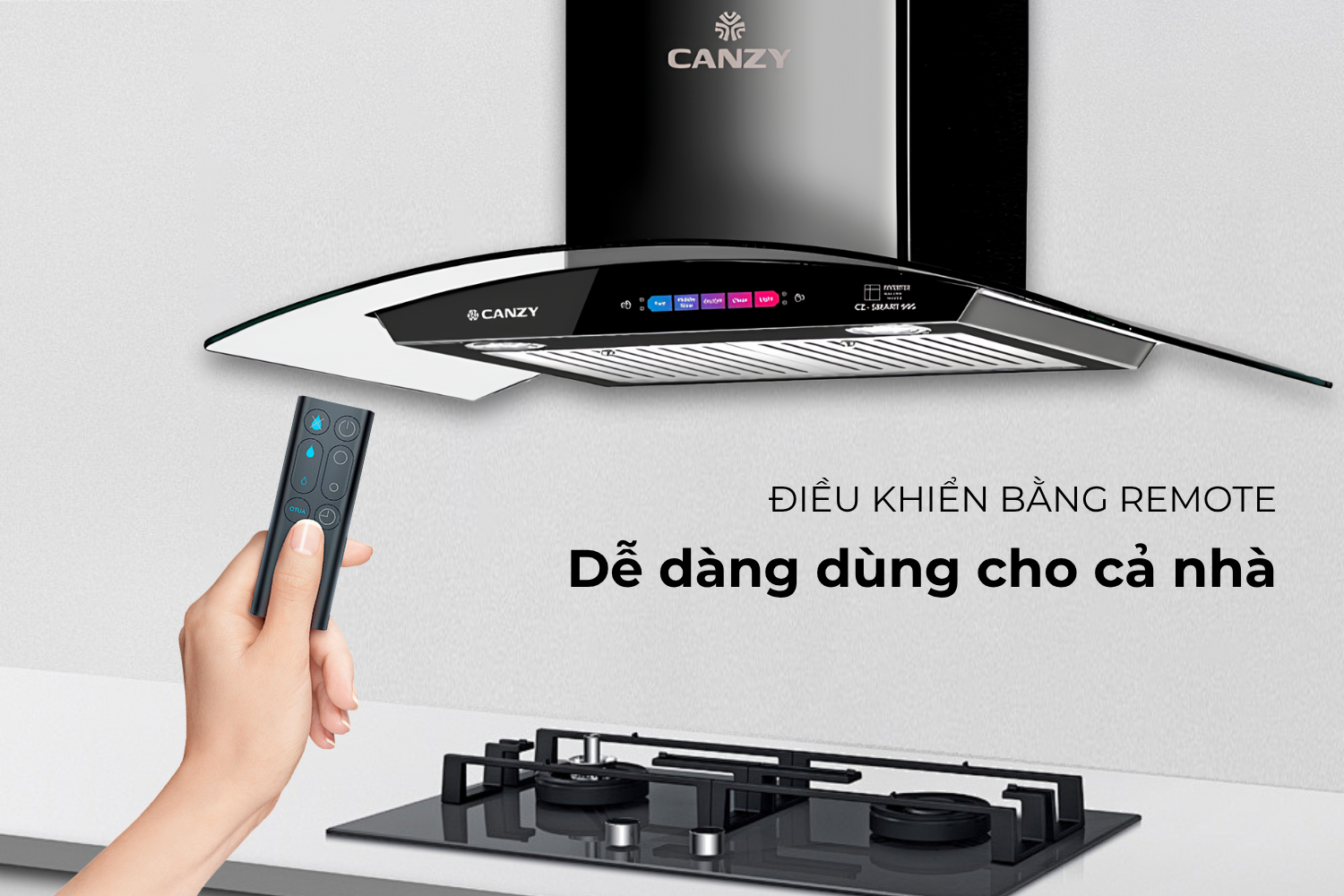 Hút Mùi Áp Tường Kính Cong Canzy CZ M6990