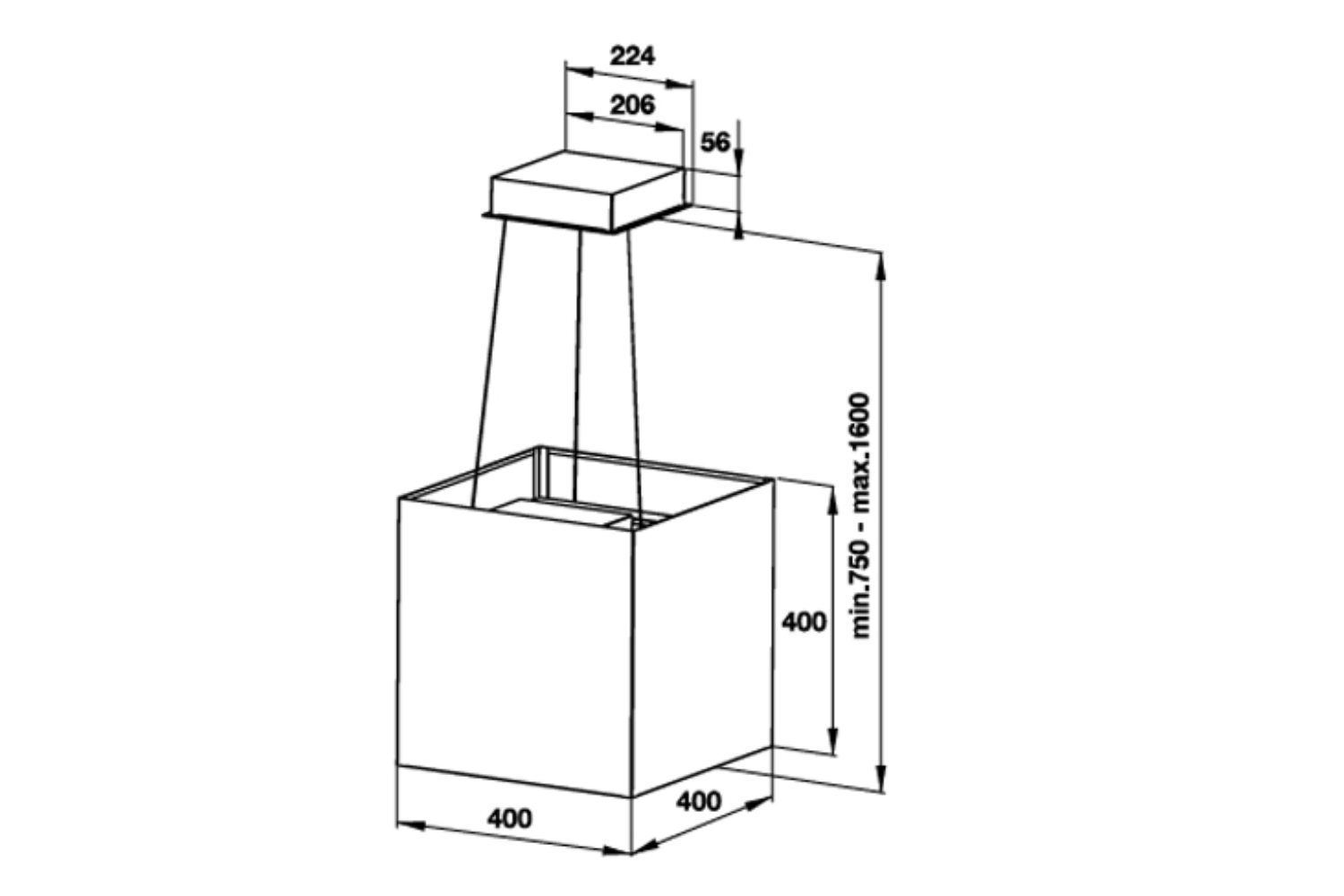 Máy hút mùi đảo bếp Hafele HH-MI40A | 538.84.704
