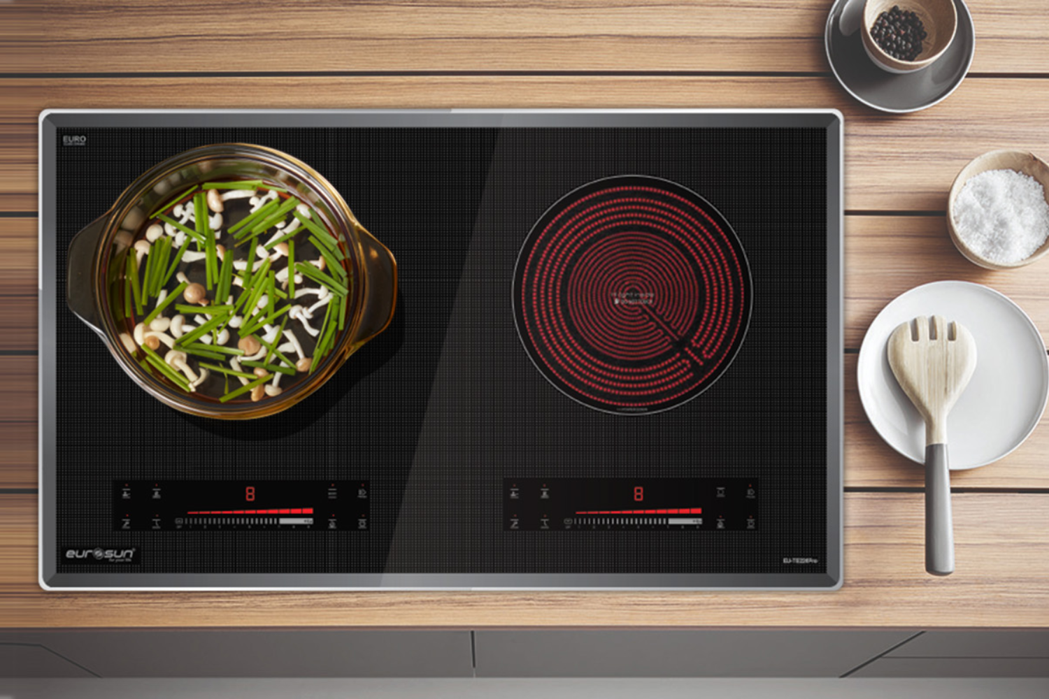 Bếp Eurosun EU-TE226Pro 2 Vùng Nấu  - 1 điện 1 từ