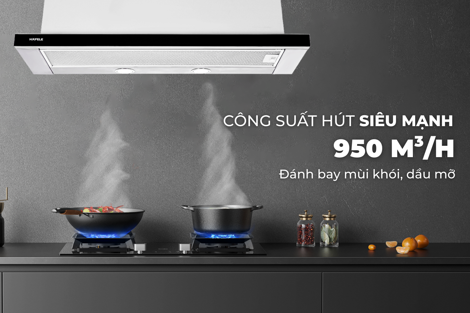 Công suất hút tối đa&nbsp;950 m³/h