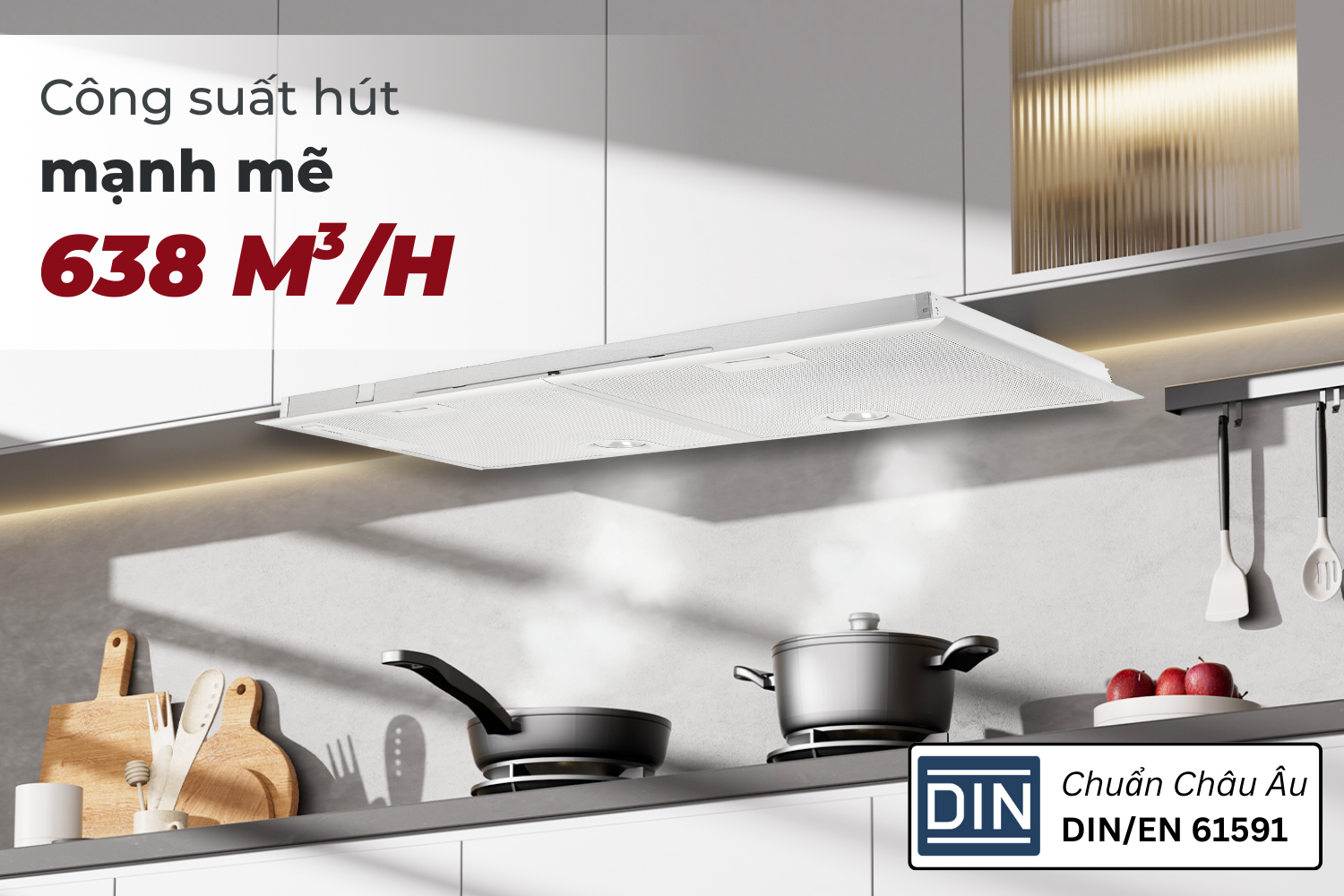 Công Suất Hút Mạnh Mẽ 638 m³/h