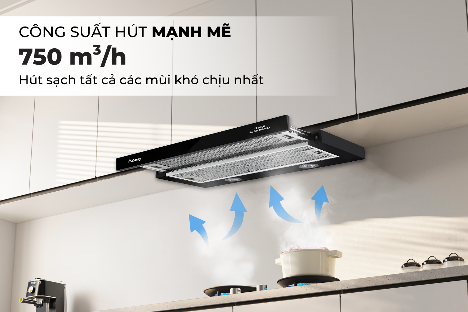 Máy hút mùi âm tủ Canzy CZ 700GH