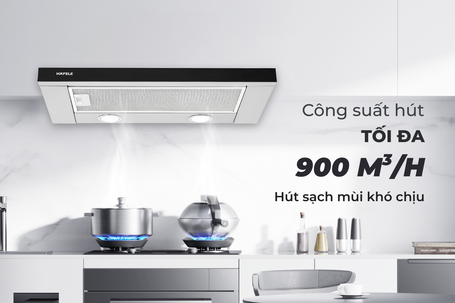 Hiệu suất hút mùi mạnh mẽ