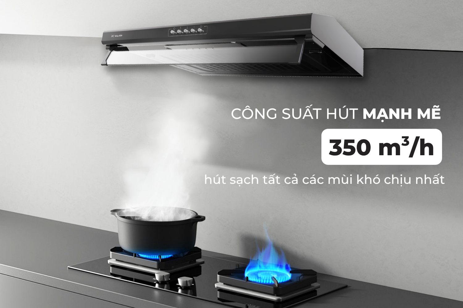 Khả năng hút mùi mạnh mẽ, hiệu quả