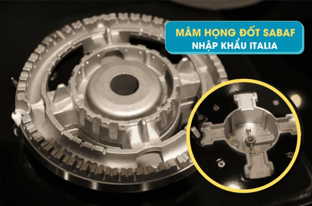 Mâm họng đốt Sabaf với công nghệ từ Ý