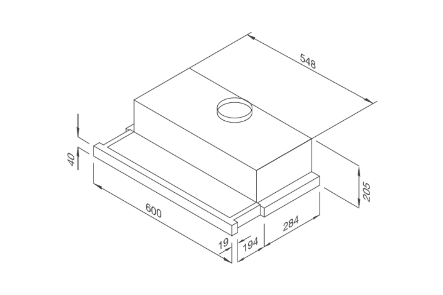 Máy hút mùi âm tủ Malloca MH 60BTC