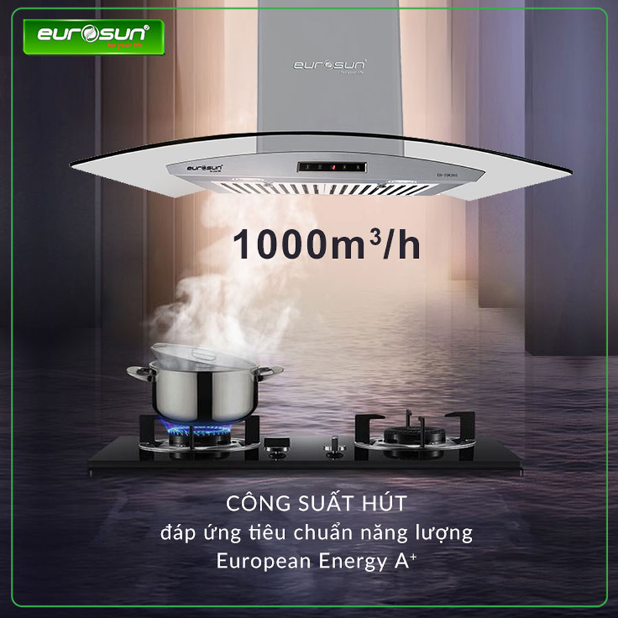 Công suất tối đa lên đến 1000 m³/h