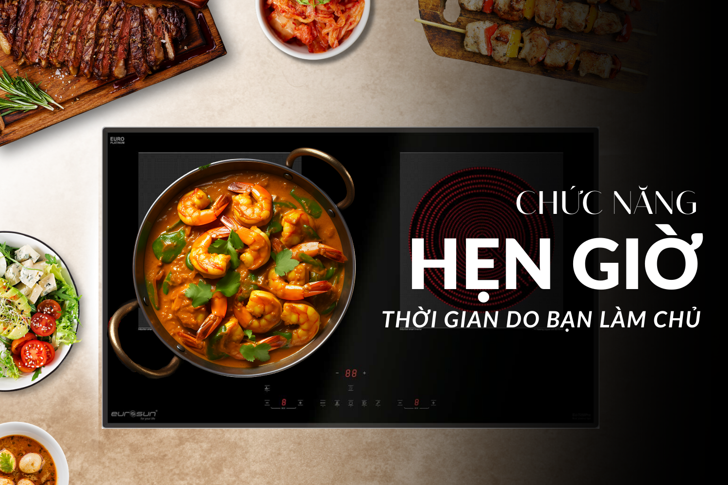 Nhiều chức năng tiện ích khi nấu nướng