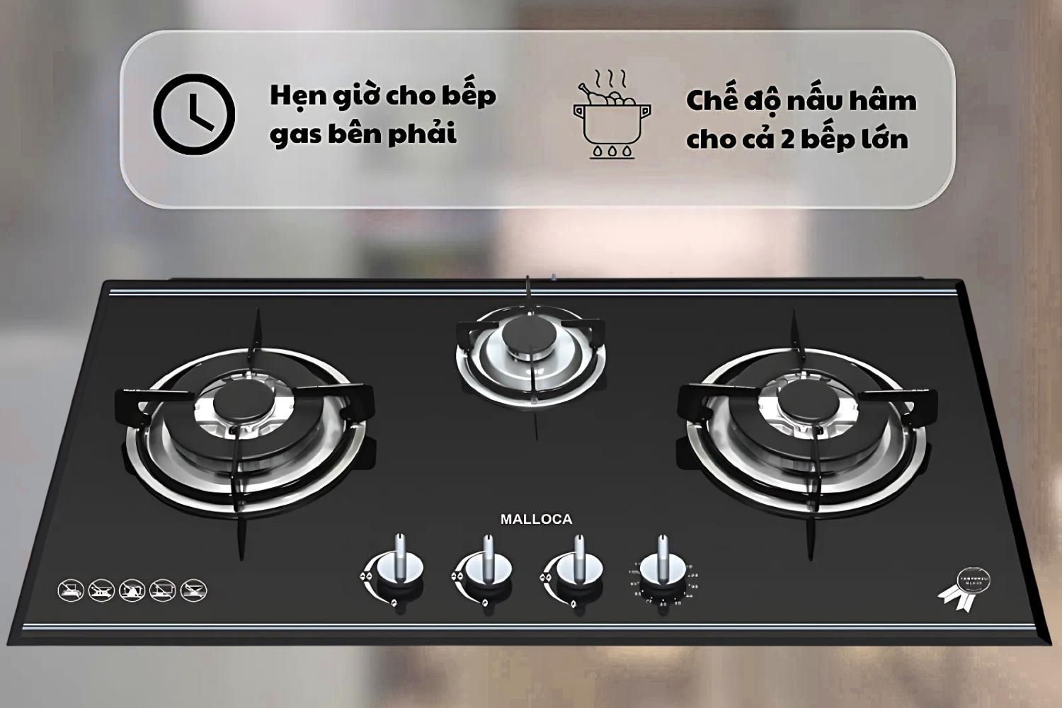 Bếp ga&nbsp;Malloca AS 930L được trang bị nhiều chức năng tiên tiến