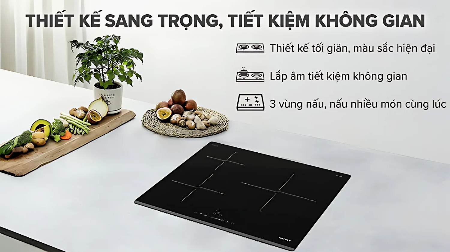 Bếp từ Hafele HC-I6030B mang đến giải pháp lắp âm hiện đại