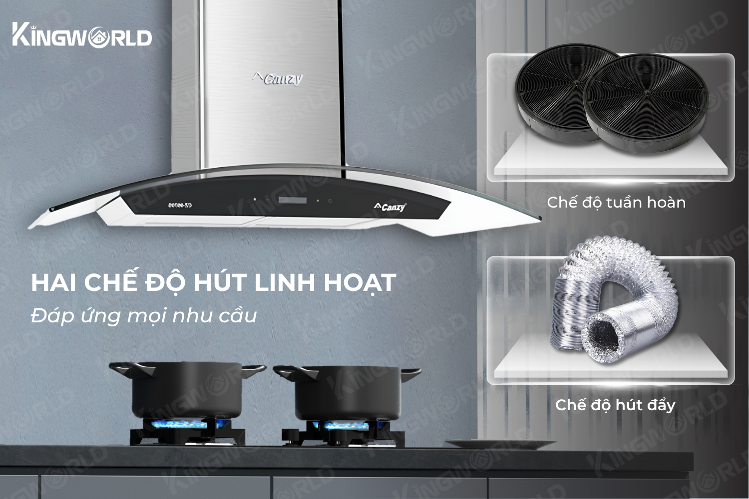 Máy hút mùi kính cong Canzy CZ 3970Q