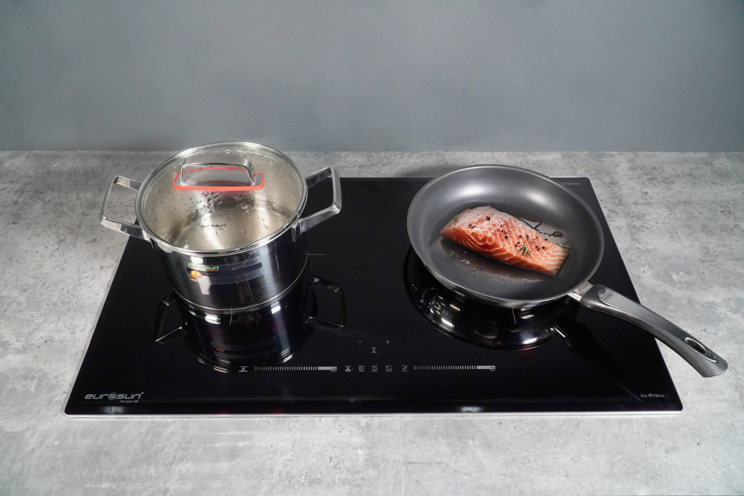 EU-T779Pro được trang bị 2 vùng nấu từ riêng biệt