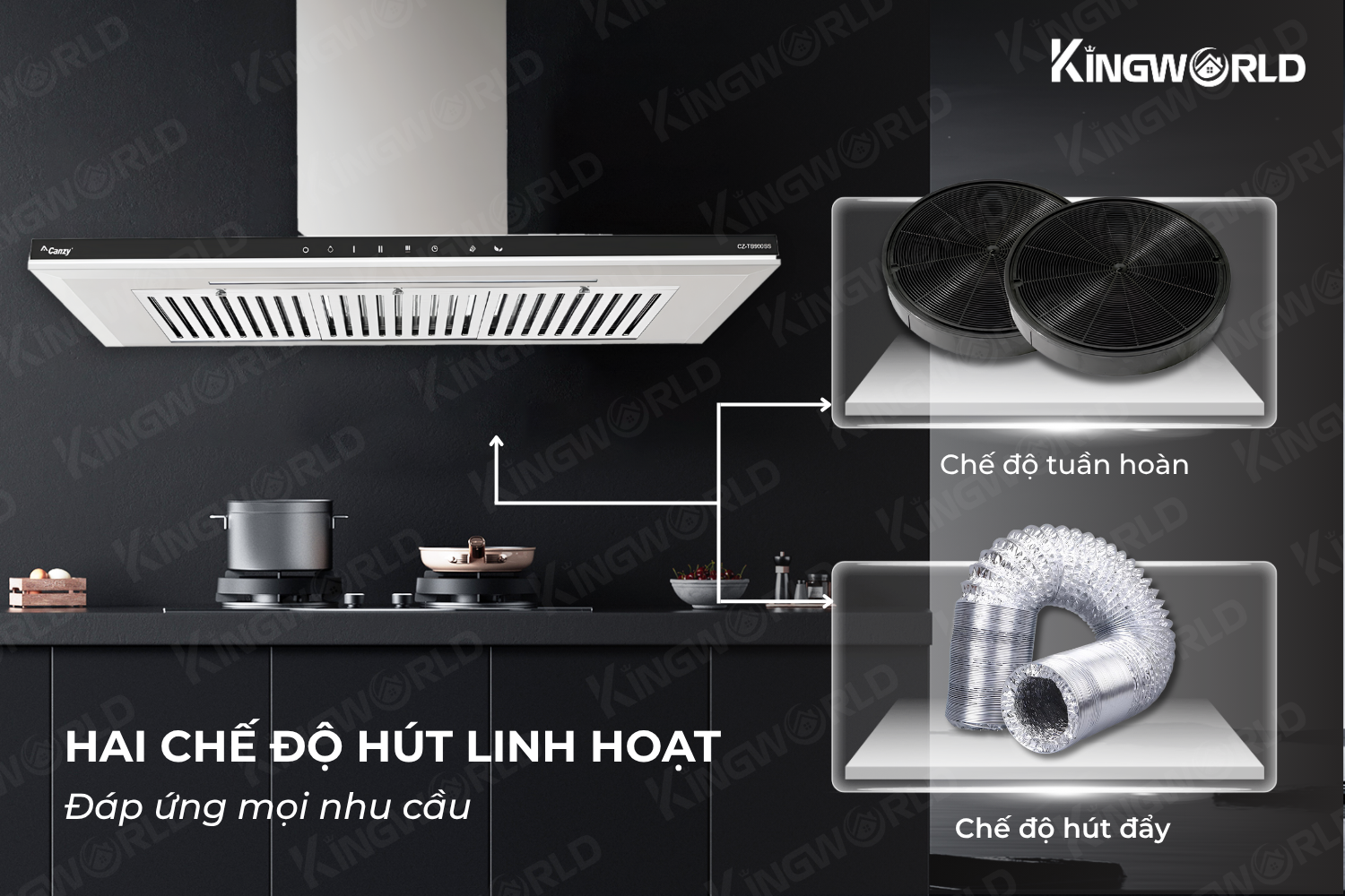 Máy hút mùi chữ T Canzy CZ TS700SS