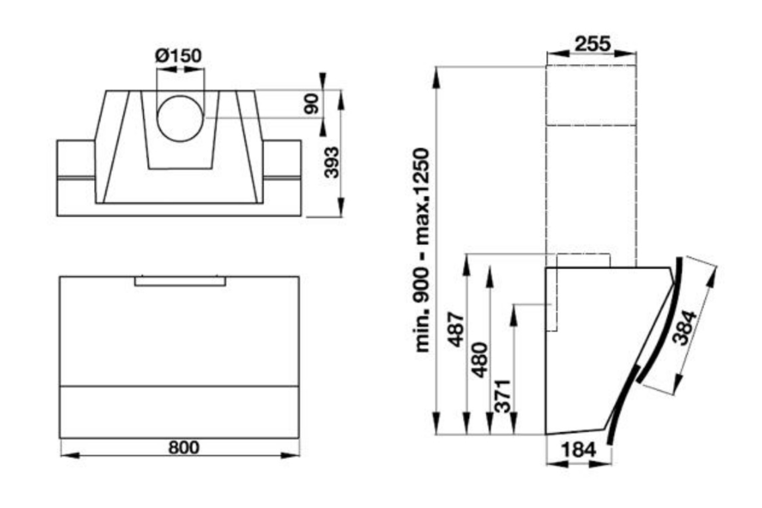 Máy hút mùi gắn tường Hafele HH-WVG80C | 538.84.228