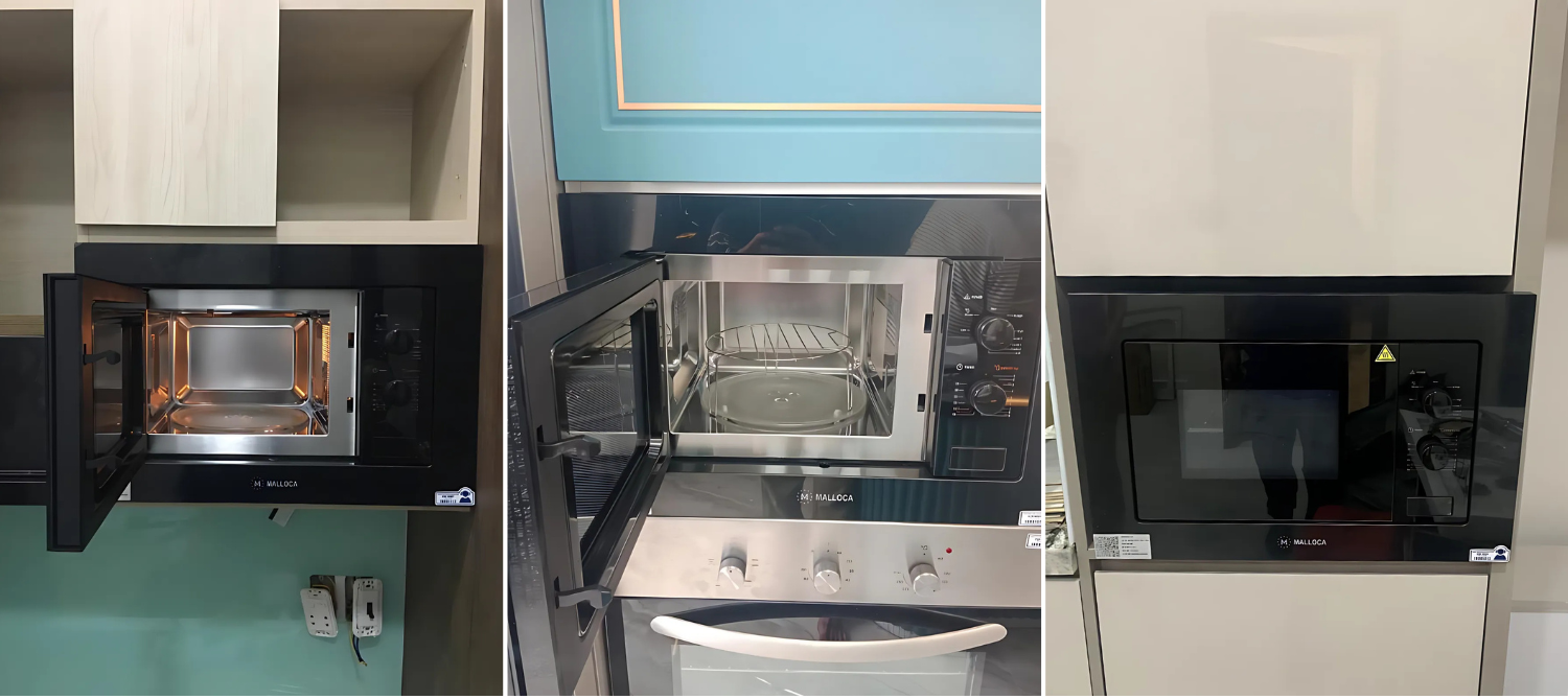 Lò vi sóng Malloca MW-820B nổi bật với vẻ ngoài thanh lịch và khả năng âm tủ tuyệt vời