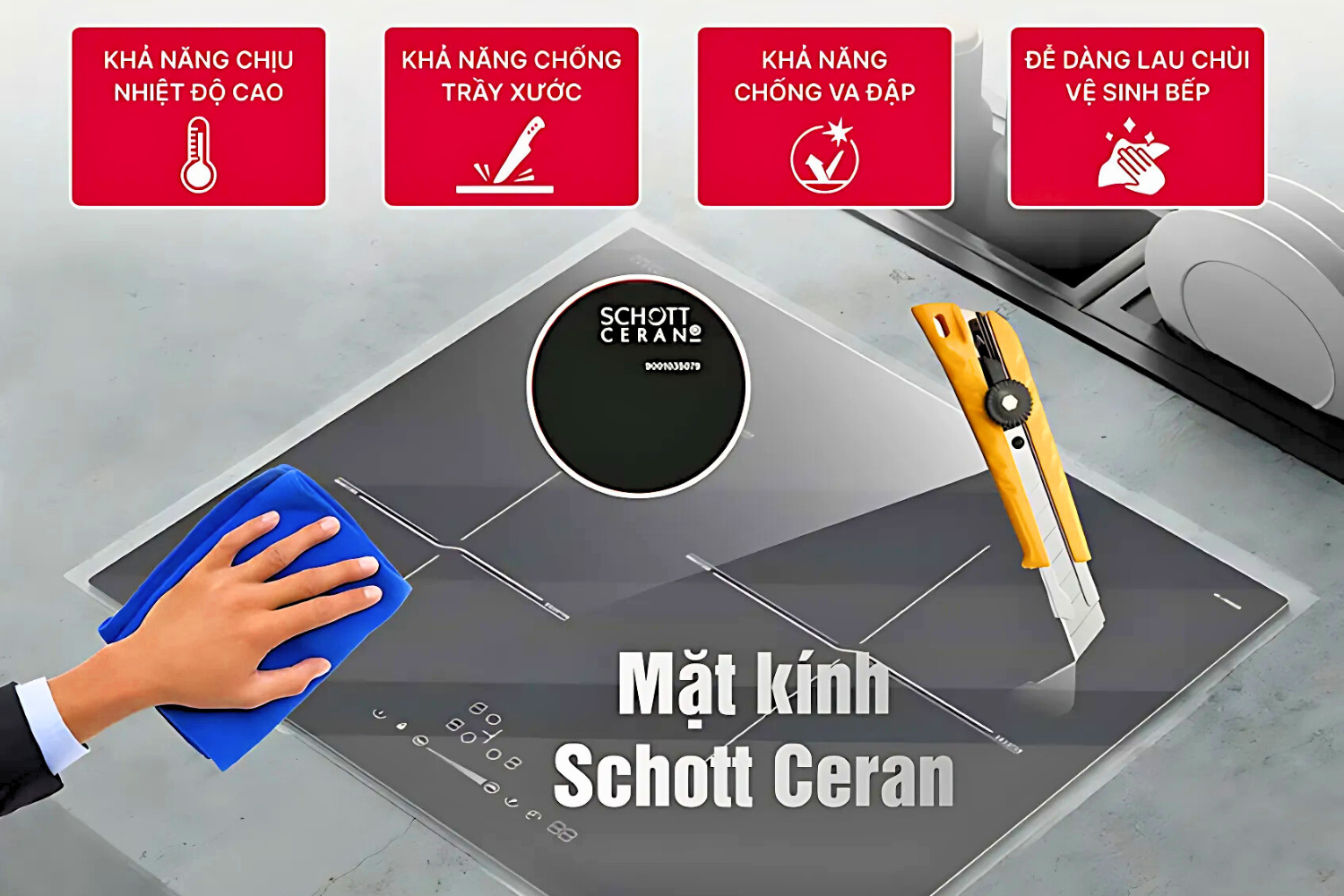 Mặt kính SCHOTT Ceran – Chất lượng chuẩn Đức, bền bỉ vượt thời gian