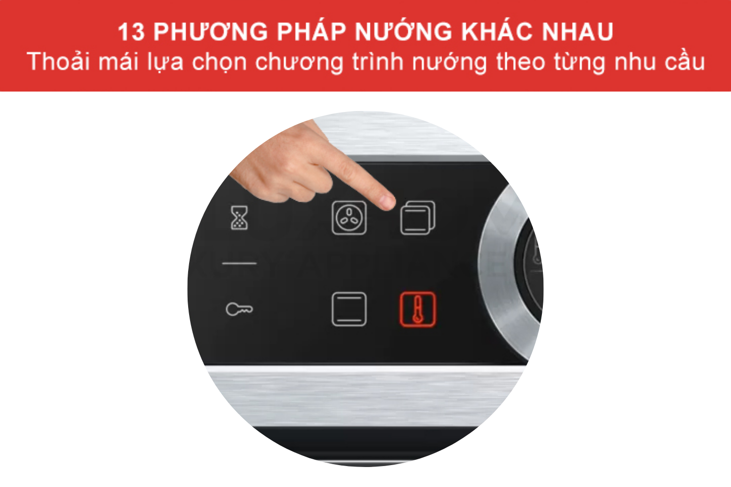 Lò nướng Bosch HBG655VS1M Serie 8 được trang bị 13 phương pháp gia nhiệt cơ bản