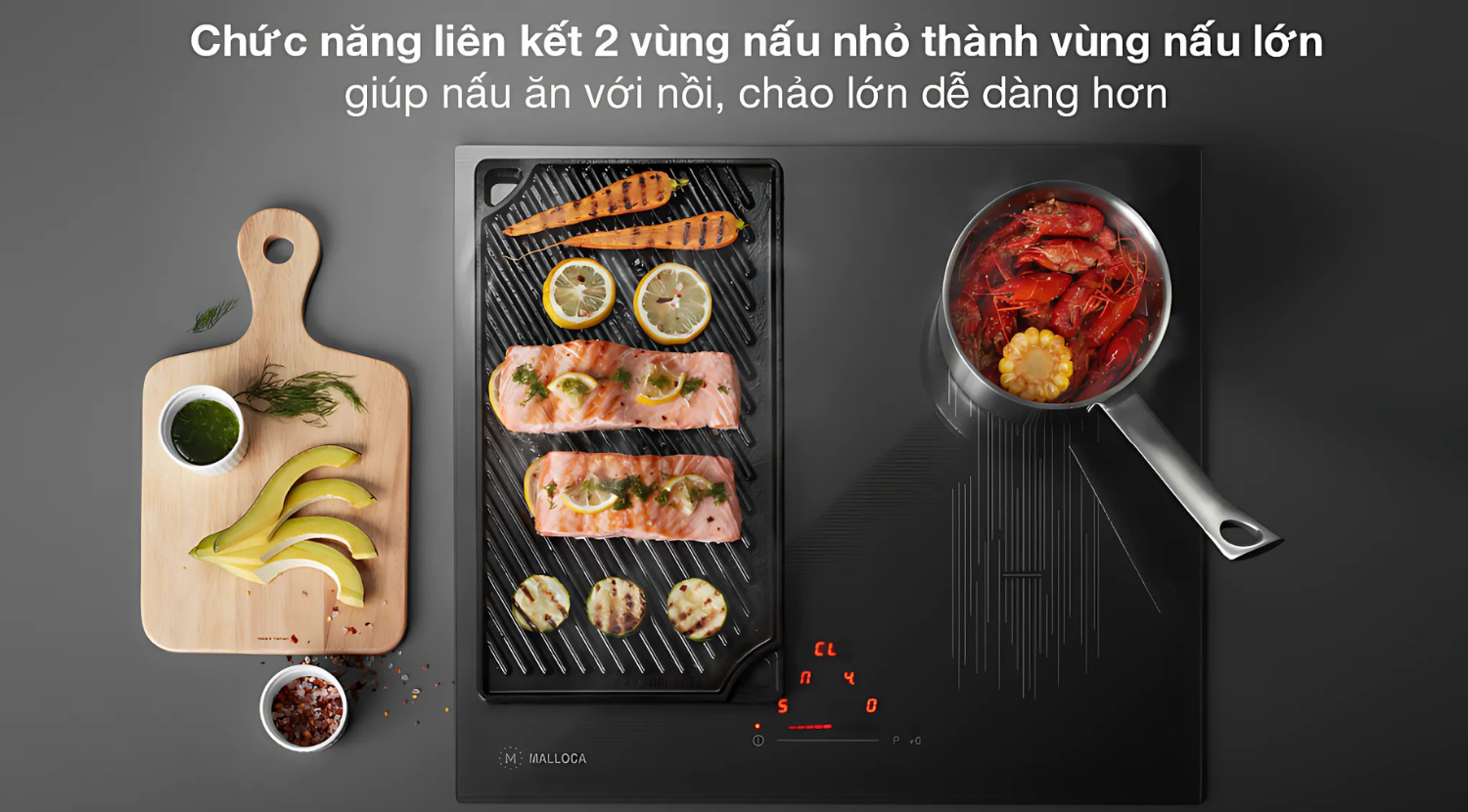 Bếp từ Malloca MI-594 LINEAR mang đến khả năng nấu nướng đa nhiệm vượt trội