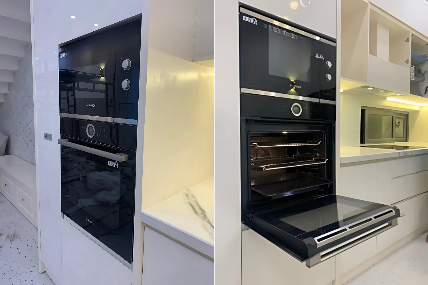 Lò nướng Bosch HBG635BB1 được thiết kế để lắp đặt âm tủ