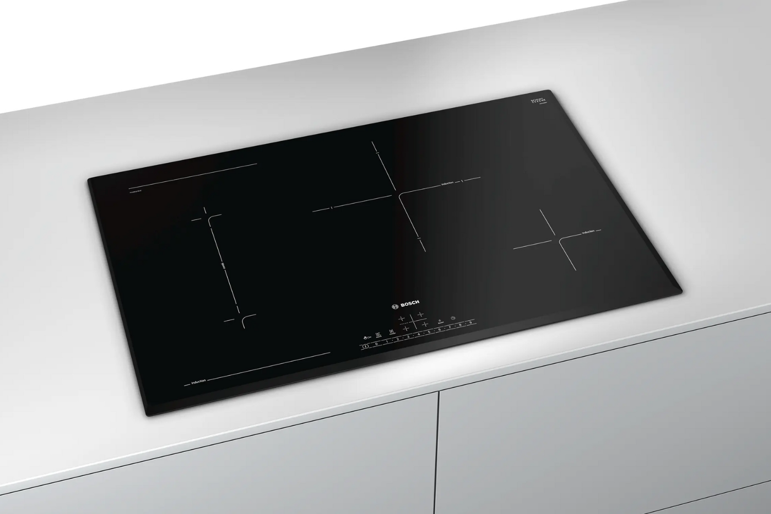 Bếp từ Bosch PVS851FB1E được thiết kế để lắp âm hoàn toàn vào mặt bàn