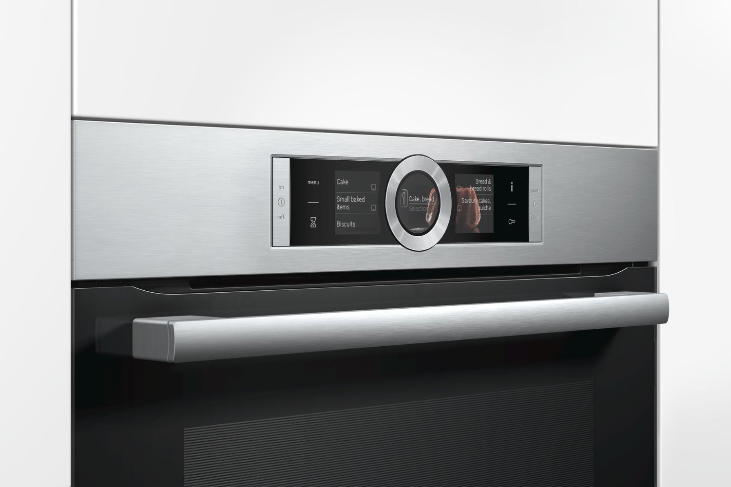 Lò nướng Bosch HBG636NS1 chính là màn hình điều khiển cảm ứng màu