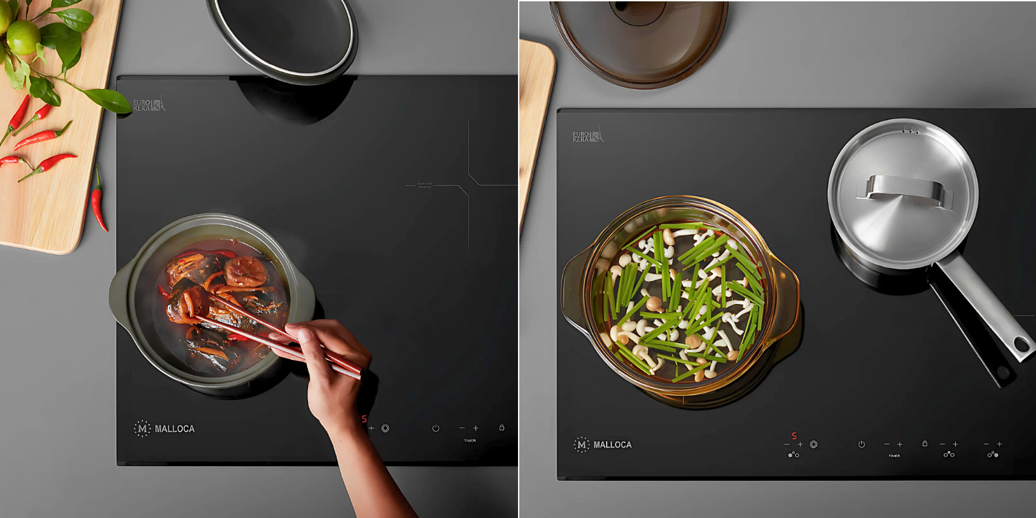 Bếp điện từ Malloca MH-03IR N còn được trang bị đa dạng chức năng hỗ trợ tiện ích