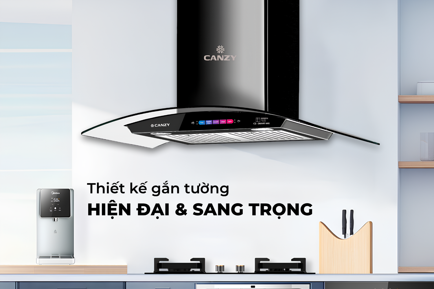 Hút Mùi Áp Tường Kính Cong Canzy CZ M6990
