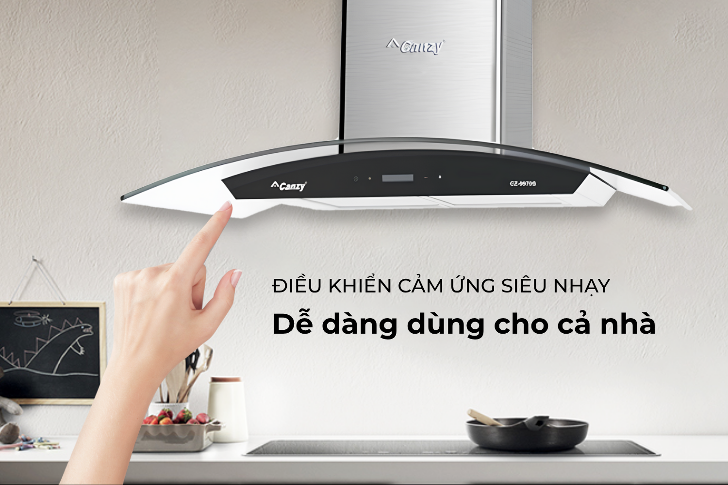 Máy hút mùi kính cong Canzy CZ 9970S