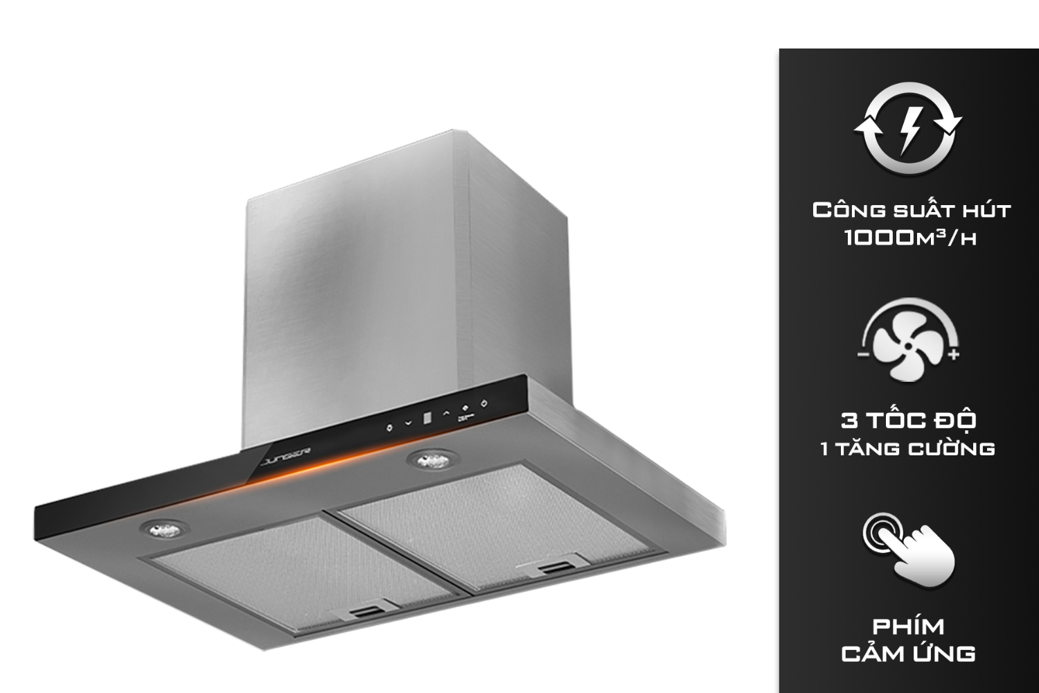 Máy hút mùi áp tường/âm tủ Junger HRJ-75 | 75cm