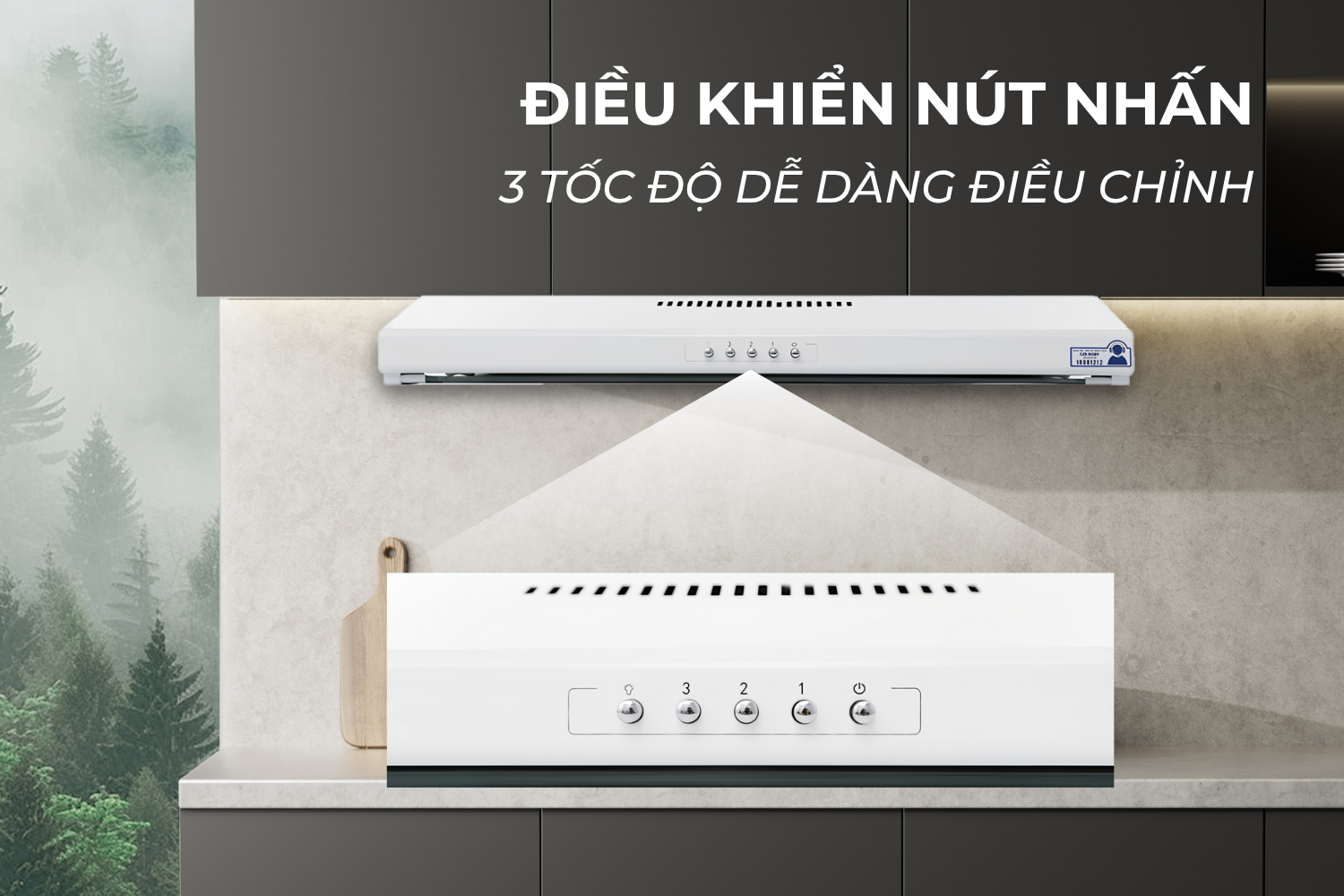 Dễ sử dụng với nút nhấn điều khiển