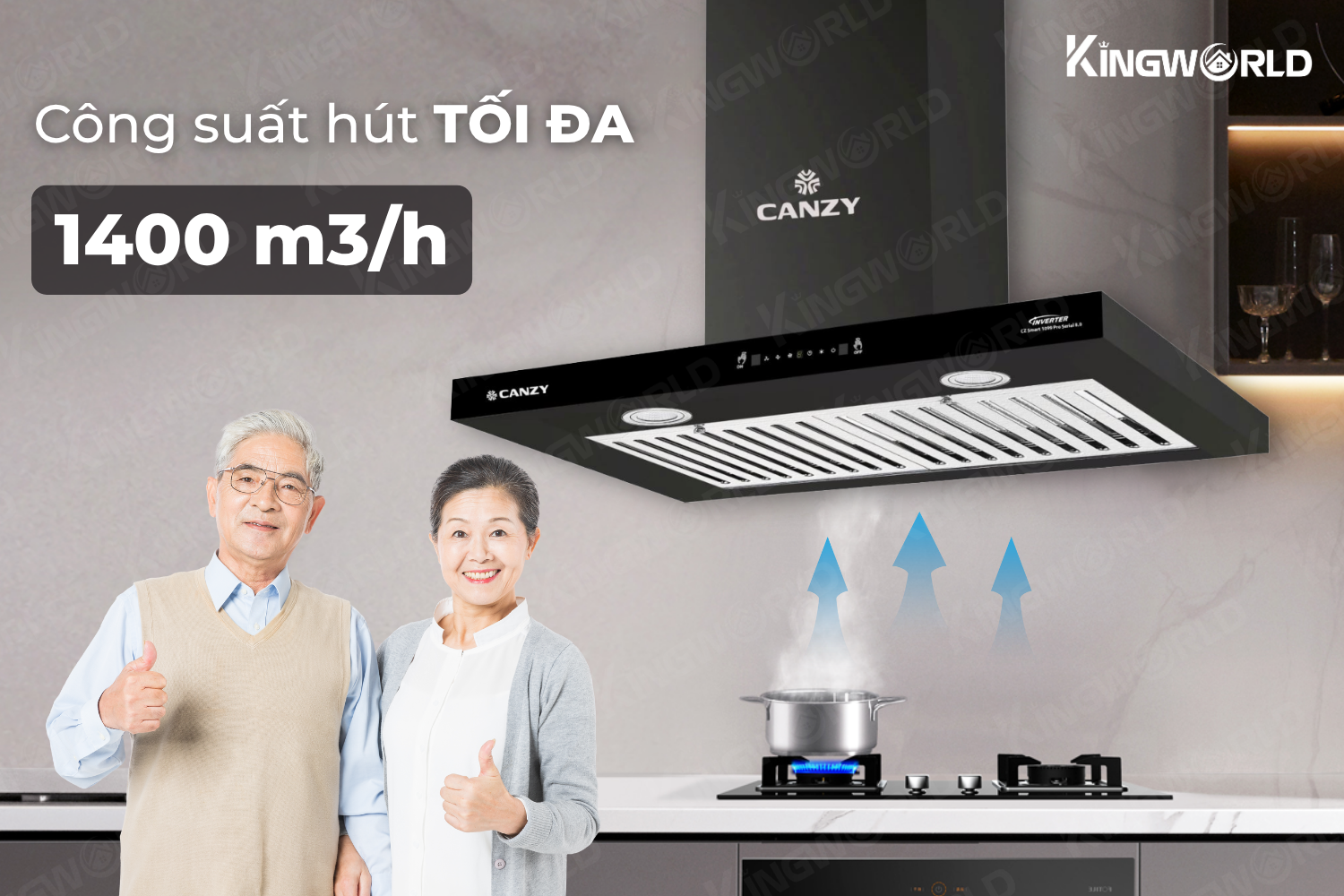Máy hút mùi chữ T Canzy CZ PRO333SG