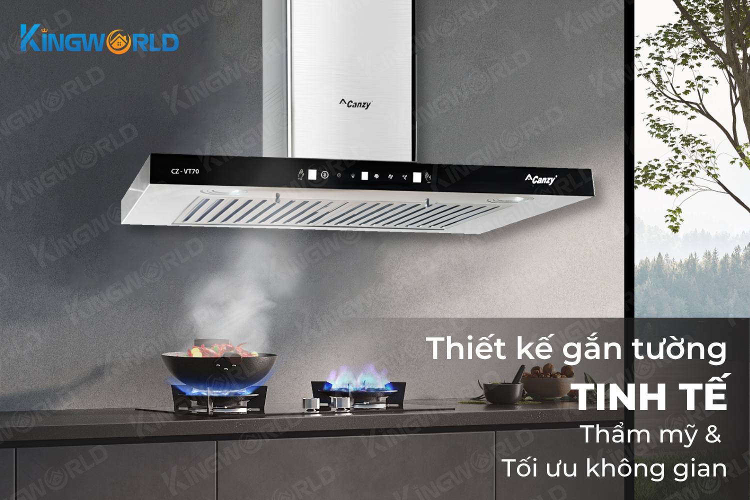 Máy hút mùi chữ T Canzy CZ VT70