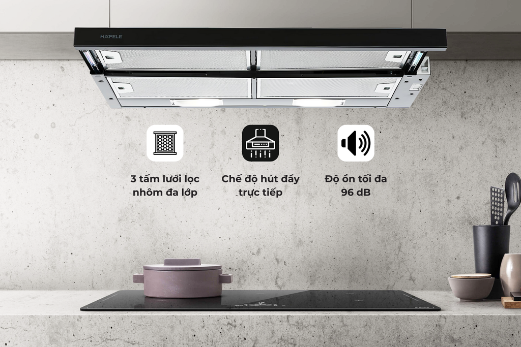 Nhiều chế độ hút mùi khác nhau phù hợp với nhu cầu của người dùng