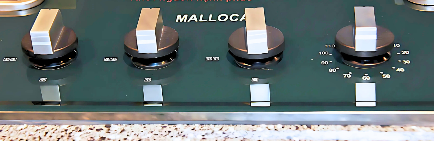 Núm vặn cơ học trên các mẫu bếp gas Malloca này có cấu tạo đơn giản nhưng hiệu quả,