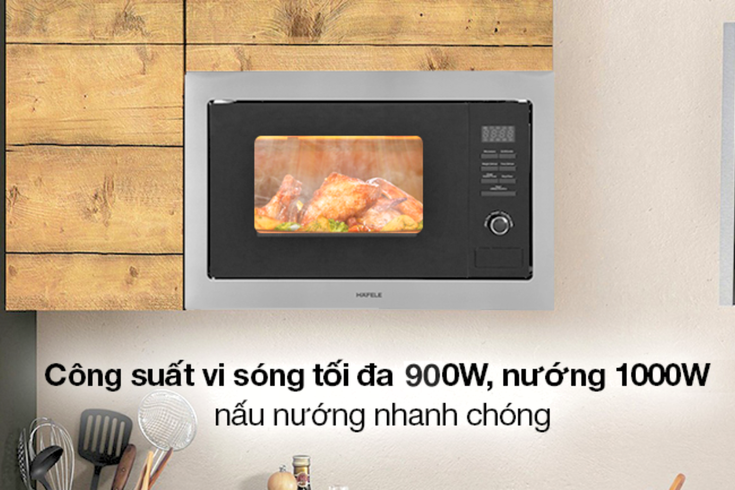 Lò vi sóng Hafele HM-B38A cung cấp 3 chương trình kết hợp tự động, tối ưu hóa quá trình chế biến món ăn