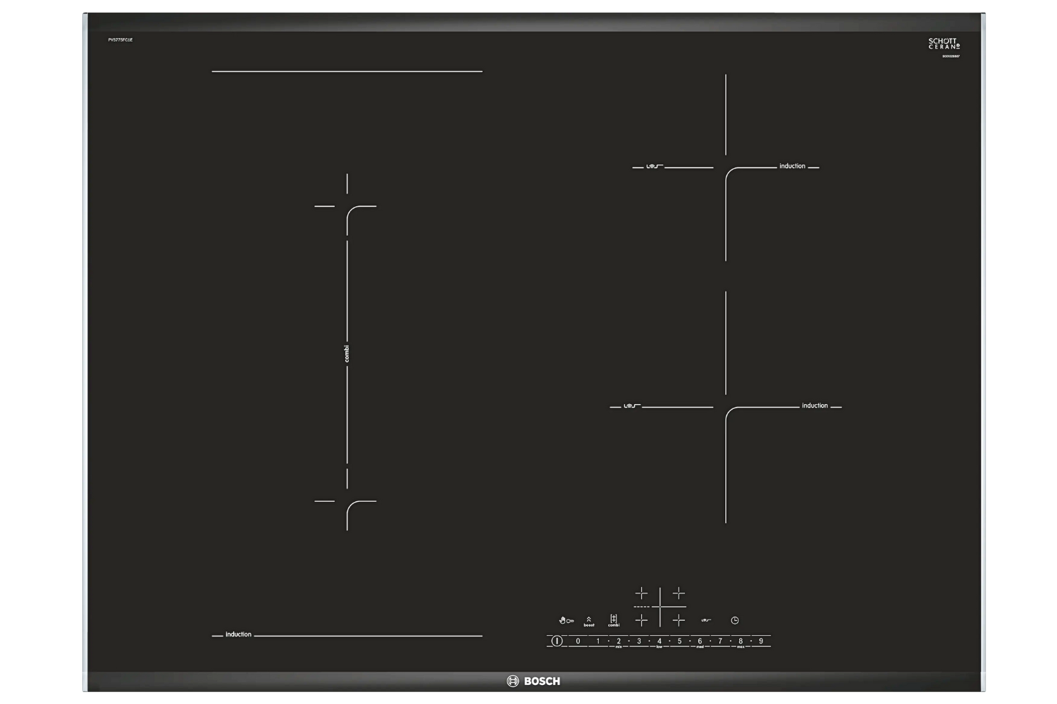Bếp từ Bosch PVS775FC1E được thiết kế để đáp ứng mọi nhu cầu nấu nướng phức tạp