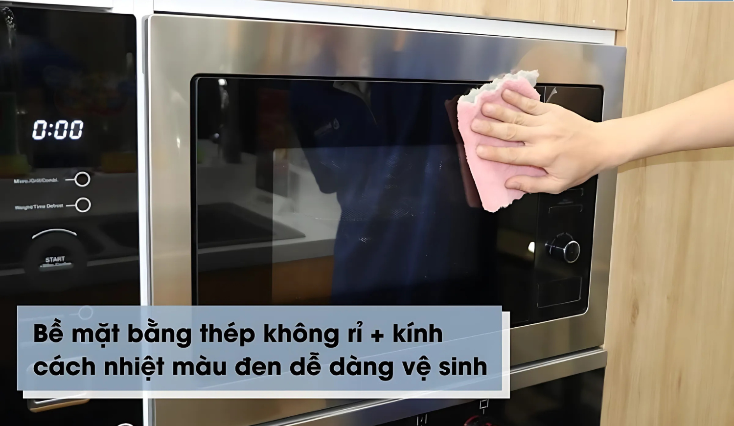 Lò vi sóng Hafele HM-B38A đảm bảo độ bền vượt trội, khả năng chống ăn mòn và oxy hóa theo thời gian