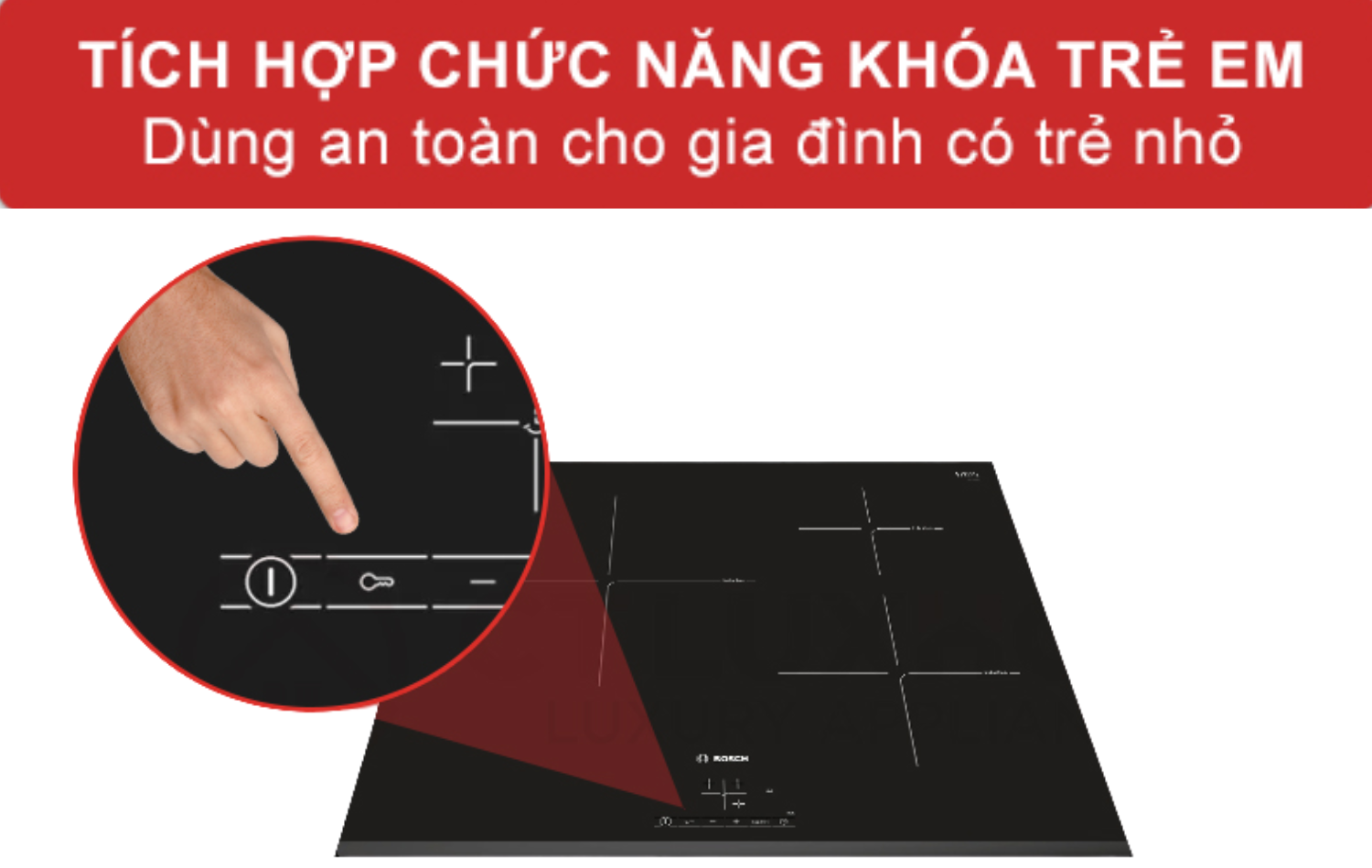Khóa trẻ em an toàn tự động/bằng tay vô hiệu hóa bảng điều khiển, ngăn trẻ em nghịch phá gây nguy hiểm