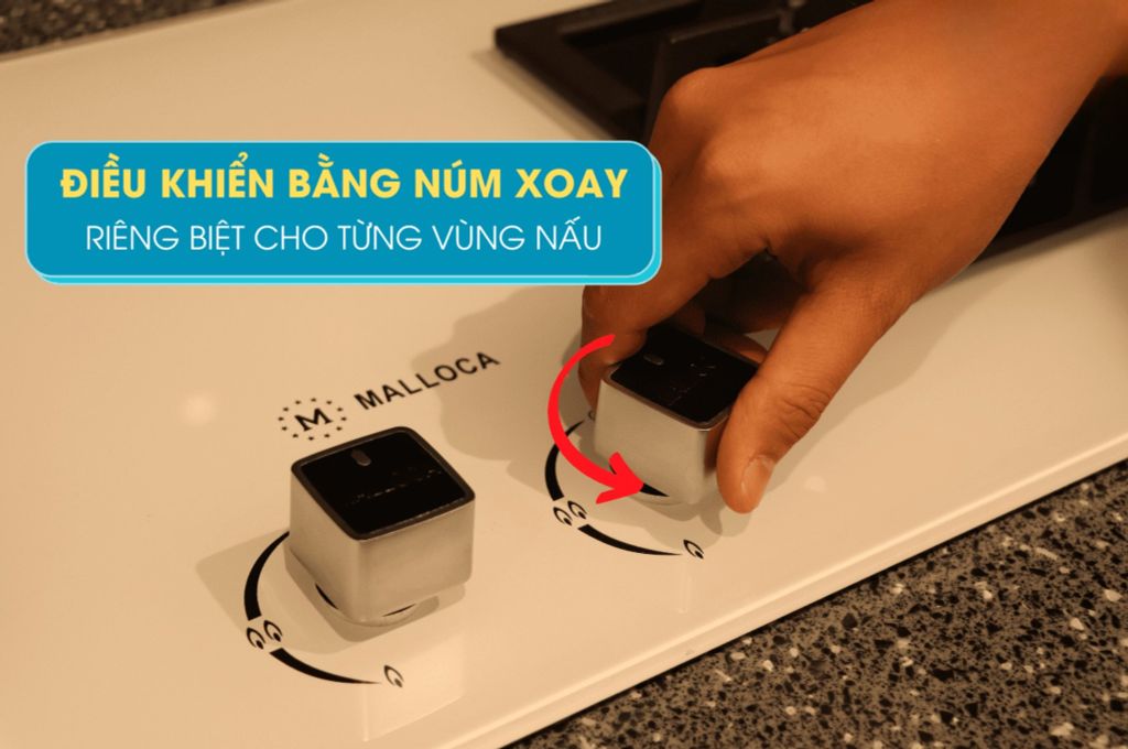 Điều khiển bằng núm xoay tiện lợi