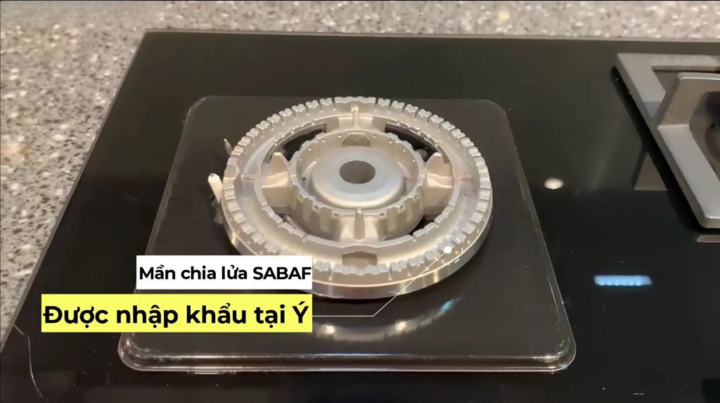 Malloca AS 9503B sử dụng mâm chia lửa Sabaf từ Ý