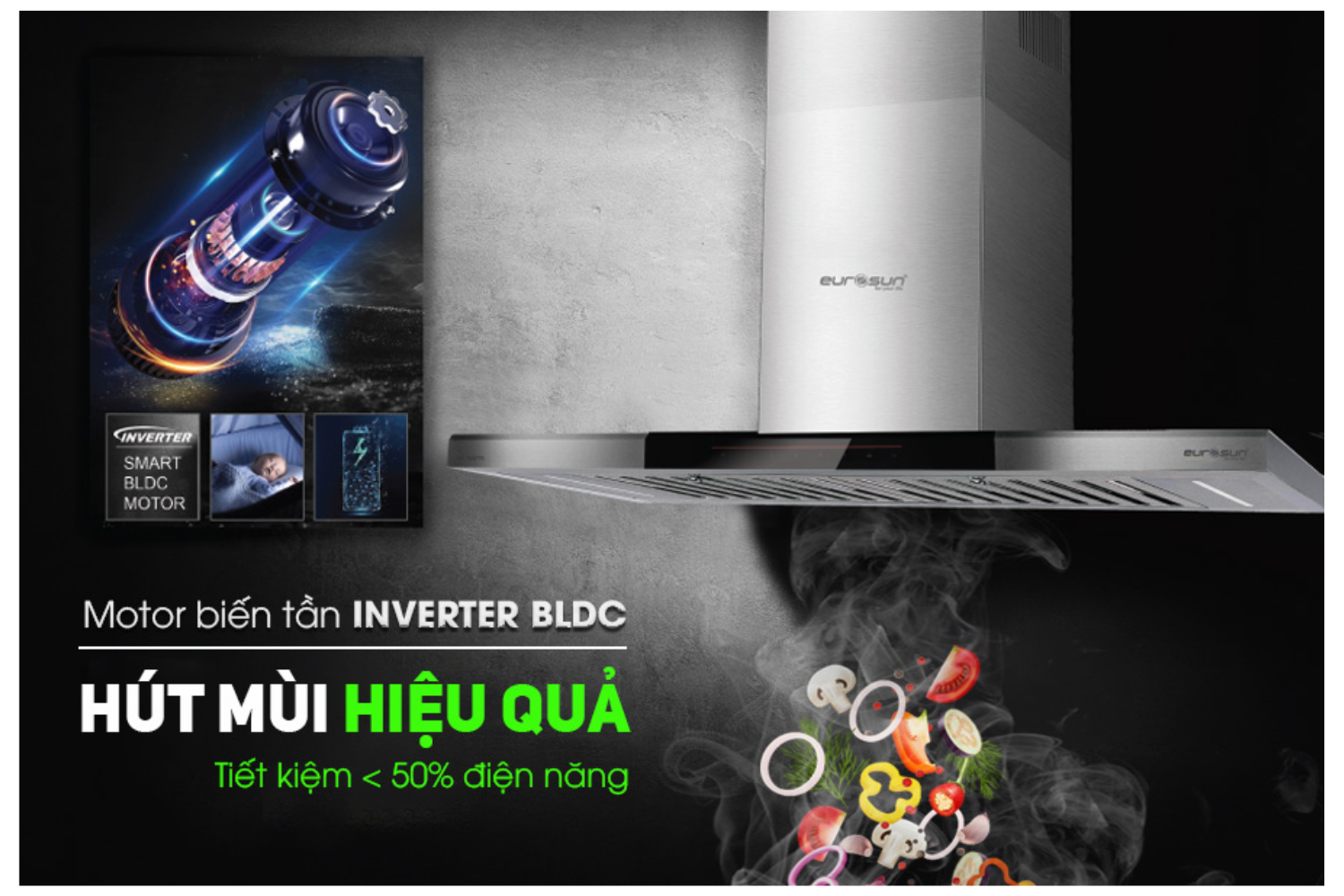 5 tốc độ hút – Công suất mạnh mẽ lên đến 980 m³/h