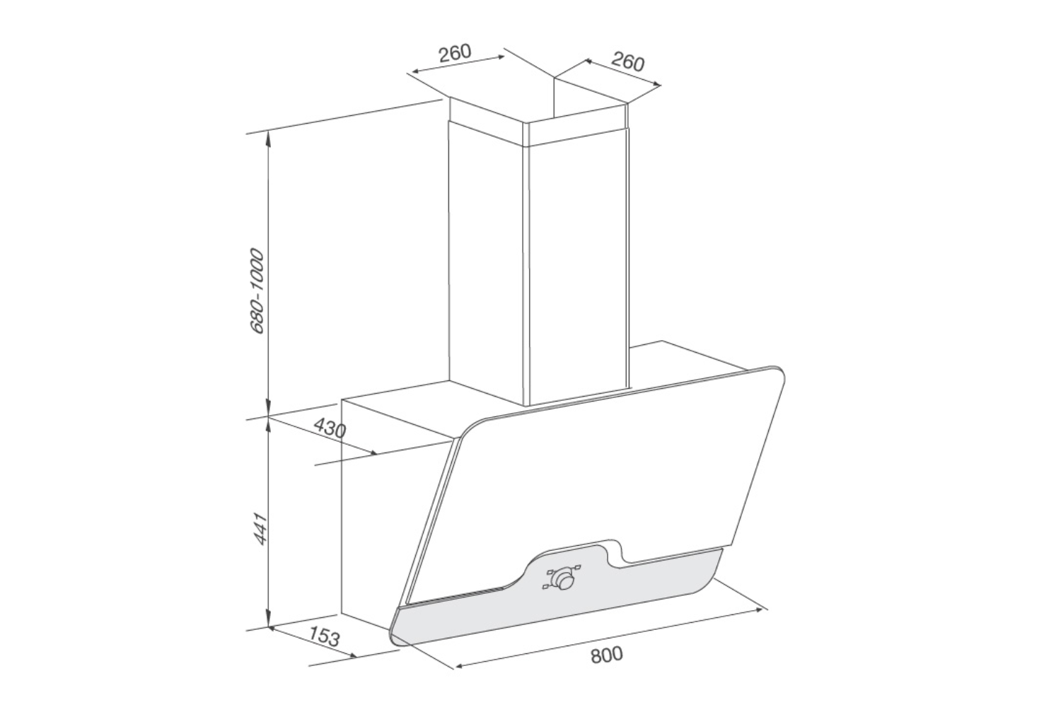 Máy hút mùi áp tường Malloca DRIVE F-152W