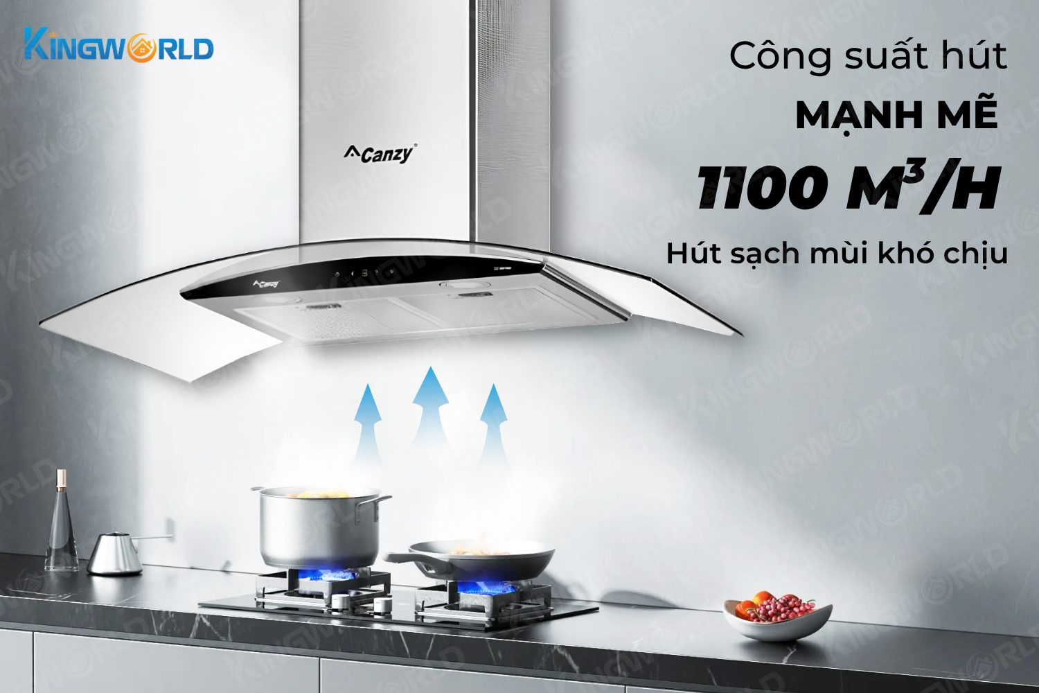 Máy hút mùi kính cong Canzy CZ 3990Q