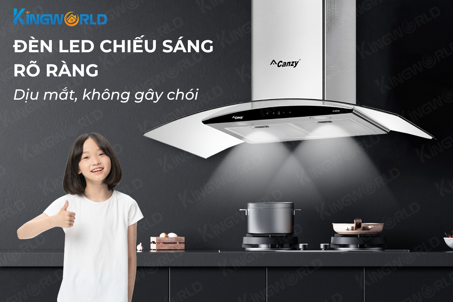 Máy hút mùi kính cong Canzy CZ 3970Q