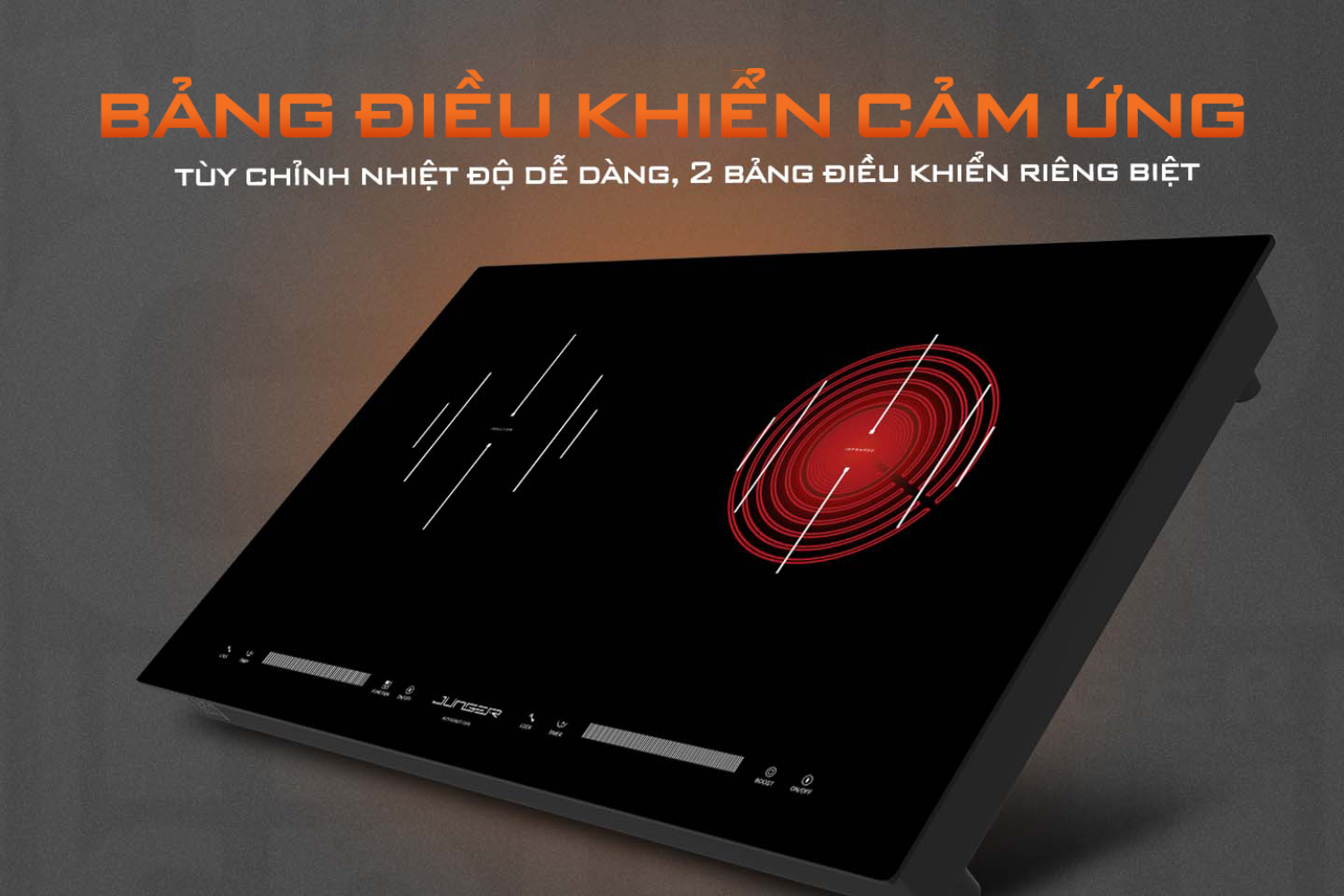 Bếp CEJ-204-IF sở hữu Bảng điều khiển Slider Direct Control