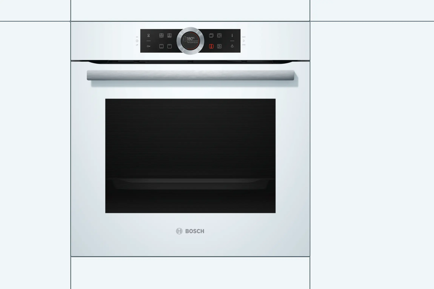 Lò nướng Bosch HBG634BW1 Series 8 kết hợp hoàn hảo giữa mặt kính trắng toàn phần