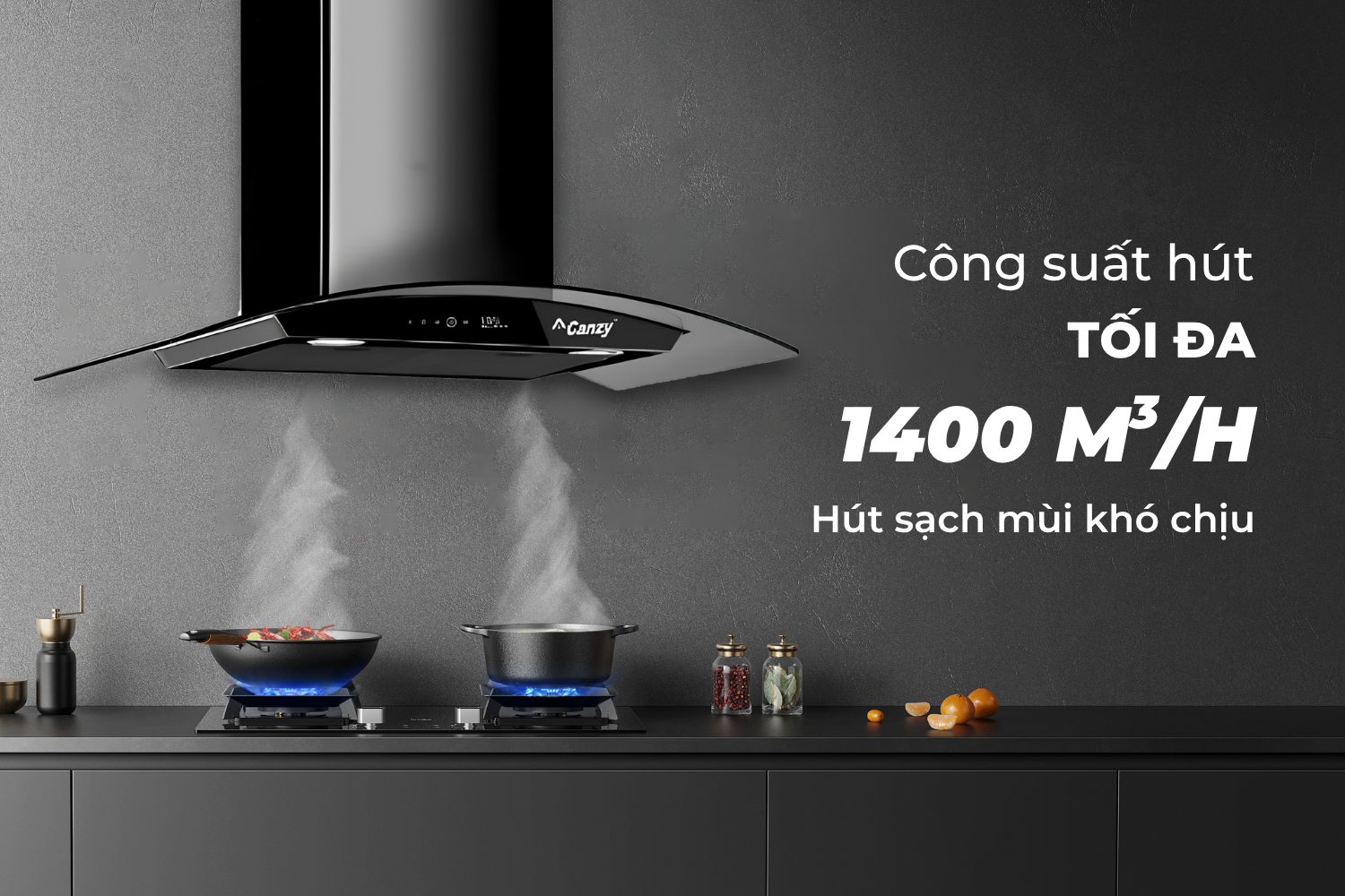 Hút Mùi Áp Tường Kính Cong Canzy CZ M6770