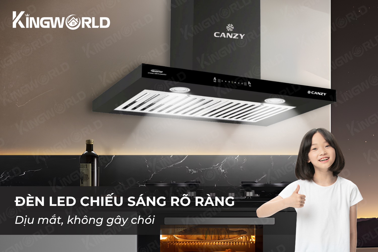 Máy hút mùi chữ T Canzy CZ PRO333SG