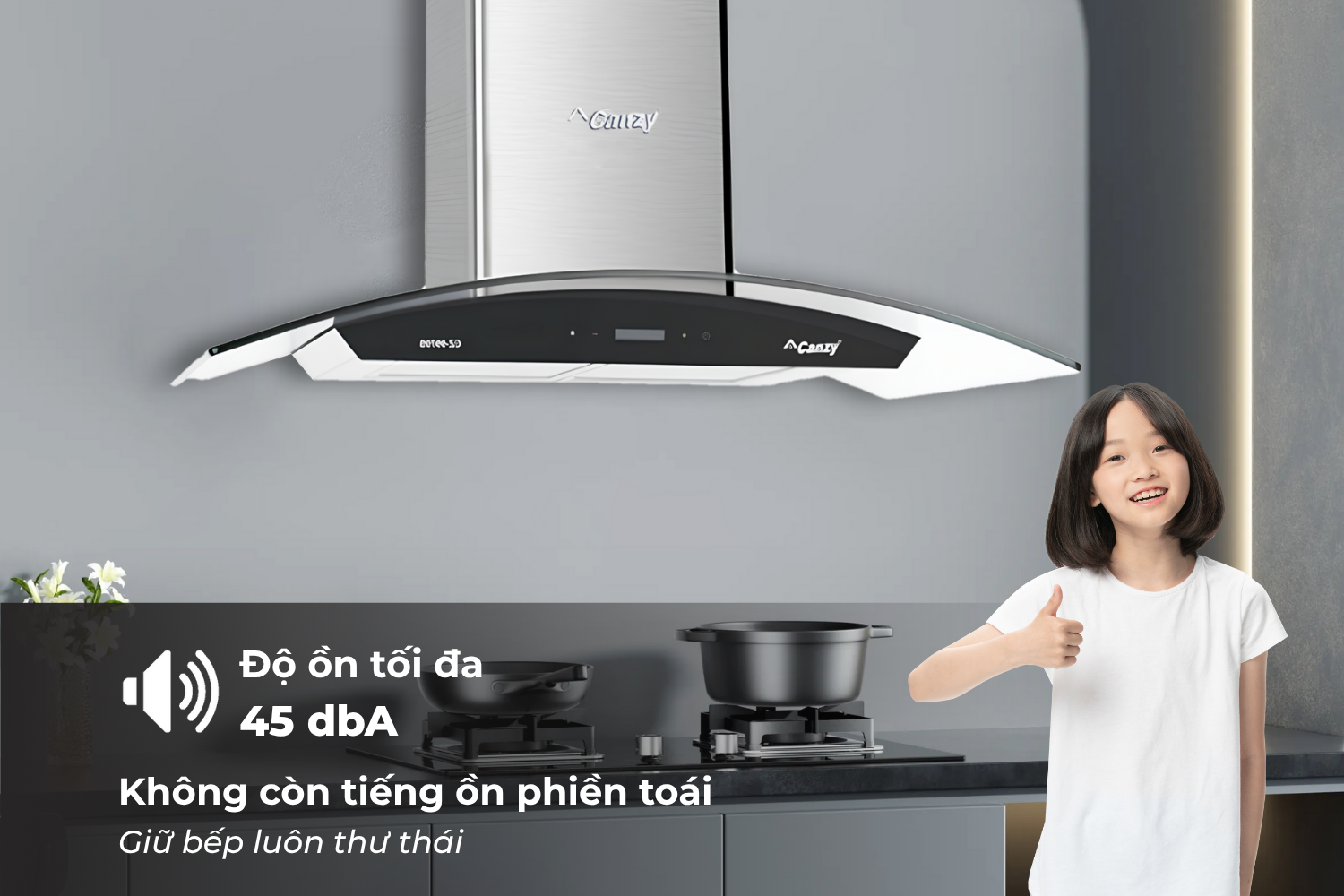 Máy hút mùi kính cong Canzy CZ 9970S